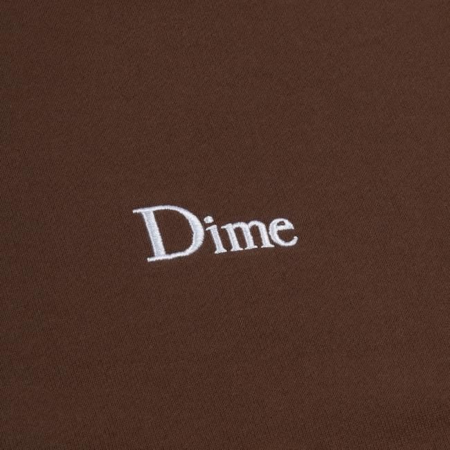 dime logo crewneck stary brownスウェット