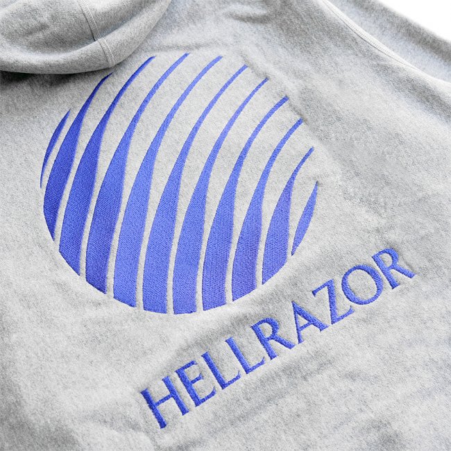 HELLRAZOR LOGO EMB HOODIE / GREY (ヘルレイザー パーカー/フーディ