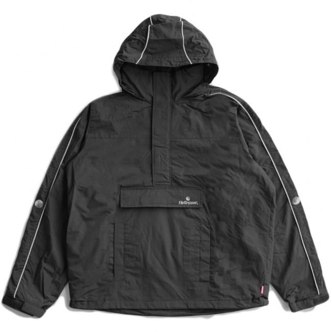 HELLRAZOR DOUBLE PIPING PULLOVER NYLON JACKET / BLACK (ヘル