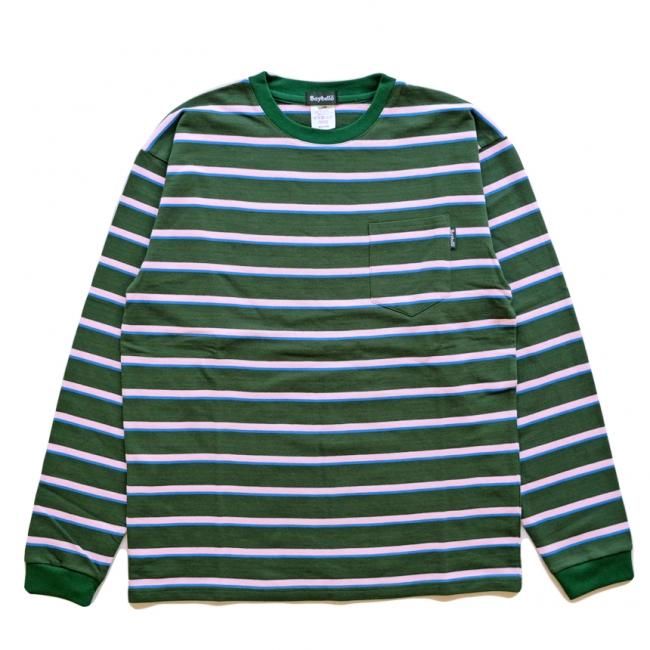 SAYHELLO BORDER LONG TOP L/S TEE / GREEN (セイハロー / ボーダー