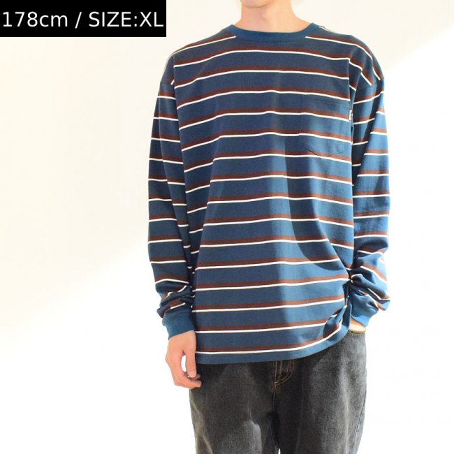 SAYHELLO BORDER LONG TOP L/S TEE / NAVY (セイハロー / ボーダーロンT /ロングスリーブTシャツ)