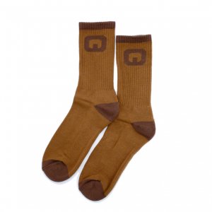 <img class='new_mark_img1' src='https://img.shop-pro.jp/img/new/icons5.gif' style='border:none;display:inline;margin:0px;padding:0px;width:auto;' />QUASI EURO SOCKS / BROWN (クアジ 靴下 ソックス)