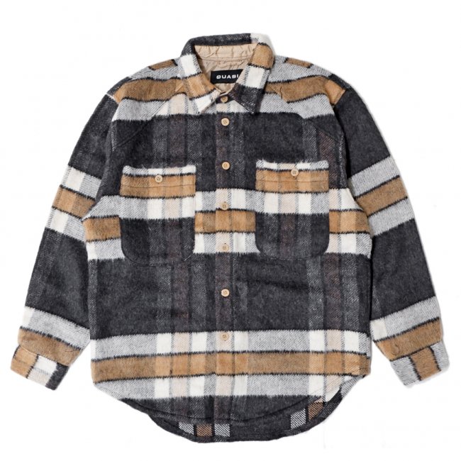 QUASI ECCO FLANNEL SHIRT / TAN (クアジ フランネル シャツ)