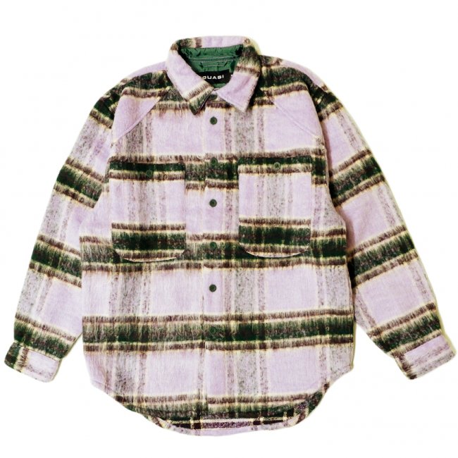 QUASI ECCO FLANNEL SHIRT / LAVENDER (クアジ フランネル シャツ)