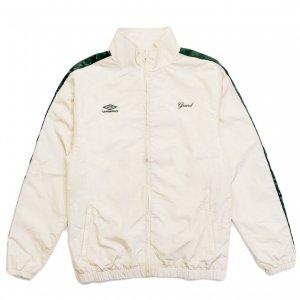 <img class='new_mark_img1' src='https://img.shop-pro.jp/img/new/icons5.gif' style='border:none;display:inline;margin:0px;padding:0px;width:auto;' />GRAND COLLECTION X UMBRO CRINKLE JACKET / CREAM/GREEN (ɥ쥯 ֥/㥱å)