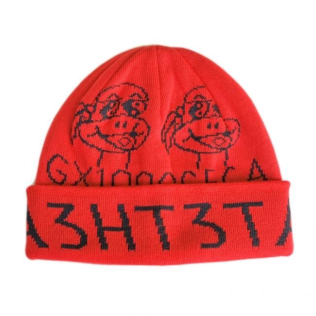 GX1000 61)A3HT3TA3W BEANIE / RED (ジーエックスセン ビーニー