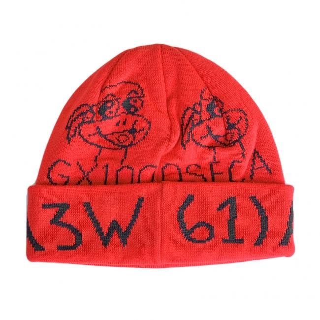 GX1000 61)A3HT3TA3W BEANIE / RED (ジーエックスセン