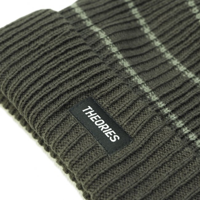 THEORIES MONO STRIPE BEANIE / HEATHER GREY（セオリーズ ビーニー