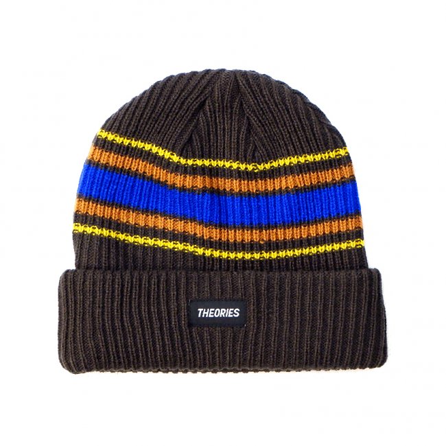 <img class='new_mark_img1' src='https://img.shop-pro.jp/img/new/icons5.gif' style='border:none;display:inline;margin:0px;padding:0px;width:auto;' />THEORIES BURST STRIPE BEANIE / VINTAGE BROWN（セオリーズ ビーニー/ニットキャップ）