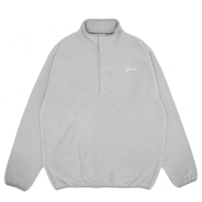 <img class='new_mark_img1' src='https://img.shop-pro.jp/img/new/icons5.gif' style='border:none;display:inline;margin:0px;padding:0px;width:auto;' />GRAND COLLECTION MICRO FLEECE PULLOVER / STONE GREY (グランドコレクション フリースジャケット)