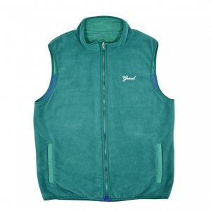 <img class='new_mark_img1' src='https://img.shop-pro.jp/img/new/icons5.gif' style='border:none;display:inline;margin:0px;padding:0px;width:auto;' />GRAND COLLECTION REVERSIBLE VEST / EVERGREEN / BLUE (グランドコレクション フリースベスト)