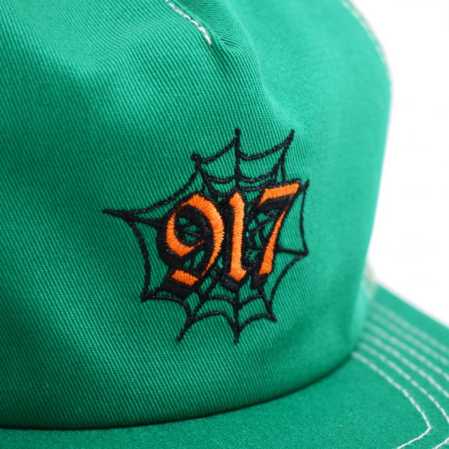 CALL ME 917 WEB TRUCKER HAT / GREEN (コールミーナインワンセヴン キャップ / 5パネルキャップ /  メッシュキャップ)