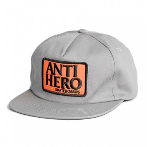 <img class='new_mark_img1' src='https://img.shop-pro.jp/img/new/icons5.gif' style='border:none;display:inline;margin:0px;padding:0px;width:auto;' />ANTIHERO RESERVED PATCH SNAPBACK CAP / CHARCOAL x RED (アンチヒーロー/ キャップ)