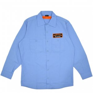 <img class='new_mark_img1' src='https://img.shop-pro.jp/img/new/icons5.gif' style='border:none;display:inline;margin:0px;padding:0px;width:auto;' />HARDLUCK POOL SERVICE L/S WORK SHIRT / BLUE (ハードラック 長袖ワークシャツ)