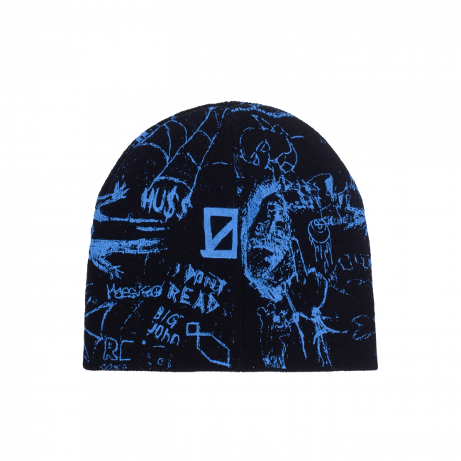 HOCKEY Desk Carve No Fold Beanie / BLACK×BLUE (ホッキー HOCKEY Desk Carve No Fold Beanie / BLACK×BLUE (ホッキー