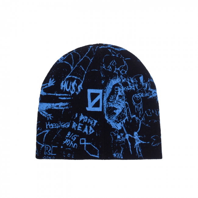 HOCKEY Desk Carve No Fold Beanie / BLACK×BLUE (ホッキー ビーニー 