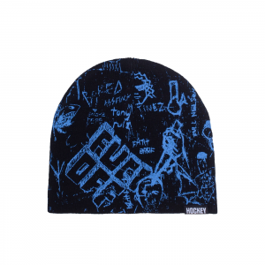 <img class='new_mark_img1' src='https://img.shop-pro.jp/img/new/icons5.gif' style='border:none;display:inline;margin:0px;padding:0px;width:auto;' />HOCKEY Desk Carve No Fold Beanie / BLACK×BLUE (ホッキー ビーニーキャップ)