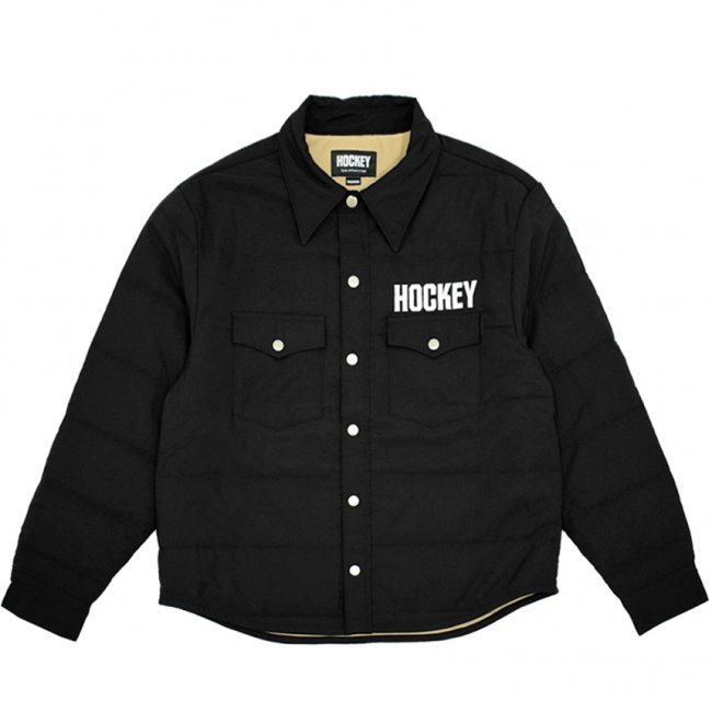 HOCKEY DOWN SNAP JACKET / BLACK (ホッキー シャツジャケット/ダウンジャケット)