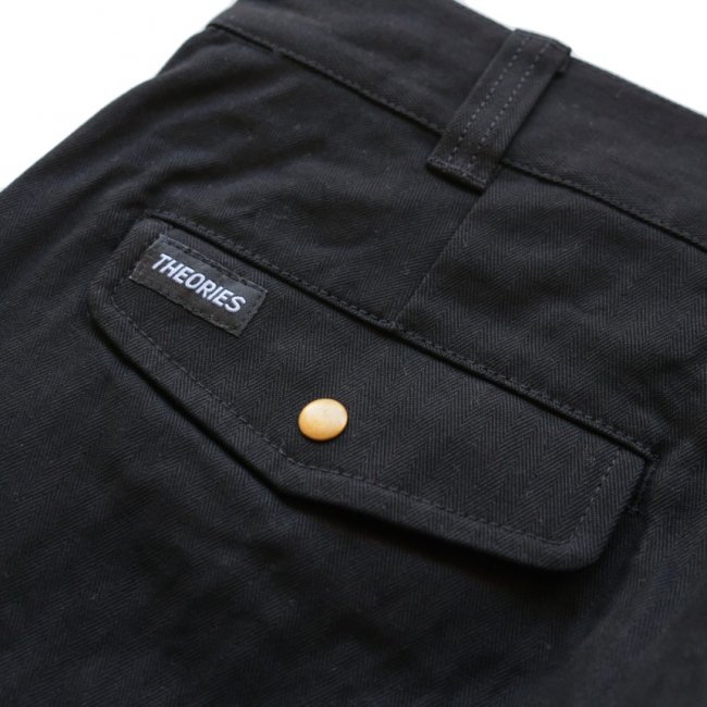 THEORIES HERRINBONE HUNTING TROUSERS / BLACK（セオリーズ ヘリンボーン パンツ） - HORRIBLE'S  PROJECT｜HORRIBLE'S｜SAYHELLO | HELLRAZOR | Dime MTL | QUASI | HOTEL BLUE |  GX1000 | THEORIES | VANS SKATE | 正規取扱い販売店 | 通販