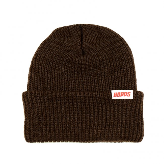 <img class='new_mark_img1' src='https://img.shop-pro.jp/img/new/icons5.gif' style='border:none;display:inline;margin:0px;padding:0px;width:auto;' />HOPPS TAG BEANIE / BROWN (ホップス キャップ/ビーニー)