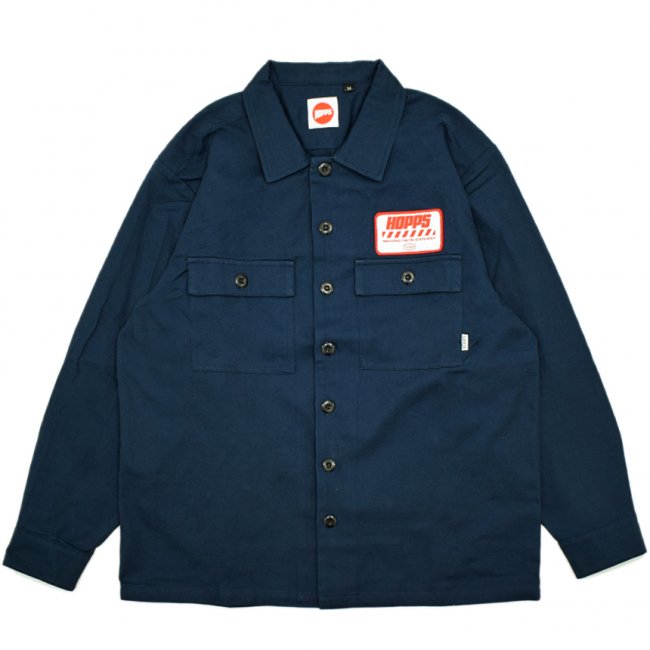 HOPPS × LABOR WORK SHIRT / NAVY (ホップス ワークシャツ/長袖シャツ)