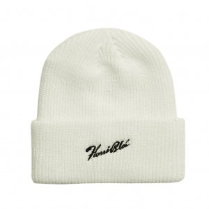 <img class='new_mark_img1' src='https://img.shop-pro.jp/img/new/icons5.gif' style='border:none;display:inline;margin:0px;padding:0px;width:auto;' />HORRIBLE'S SIGNATURE LOGO BEANIE / WHITE (ホリブルズ ビーニー/ニットキャップ)