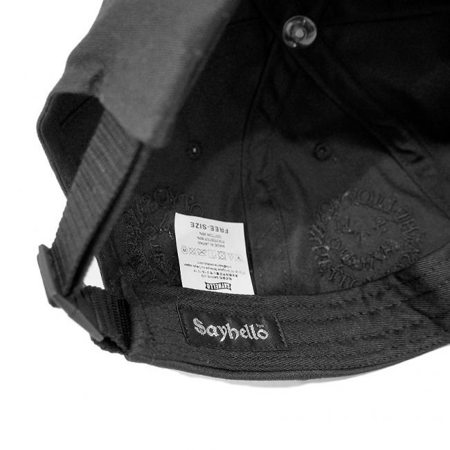 SAYHELLO Face Logo Adjuster Cap / BLACK (セイハロー 5パネル