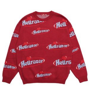 <img class='new_mark_img1' src='https://img.shop-pro.jp/img/new/icons5.gif' style='border:none;display:inline;margin:0px;padding:0px;width:auto;' />HELLRAZOR SWEETNESS KNIT SWEATER / BURGUNDY (ヘルレイザー ニットセーター)