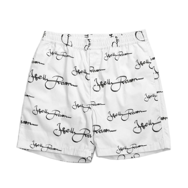 HELLRAZOR METAL SCRIPT SHORTS / WHITE (ヘルレイザー ショートパンツ