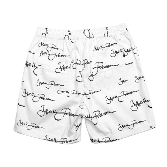 HELLRAZOR METAL SCRIPT SHORTS / WHITE (ヘルレイザー ショートパンツ