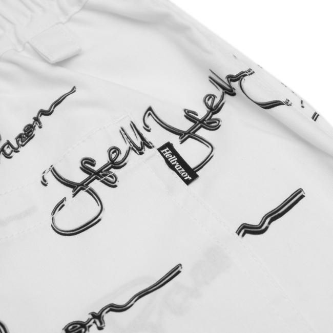 HELLRAZOR METAL SCRIPT SHORTS / WHITE (ヘルレイザー ショート