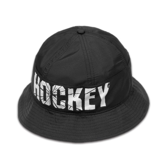<img class='new_mark_img1' src='https://img.shop-pro.jp/img/new/icons5.gif' style='border:none;display:inline;margin:0px;padding:0px;width:auto;' />HOCKEY CRINKLE BELL BUCKET HAT / BLACK x 3M (ホッキー バケットハット)