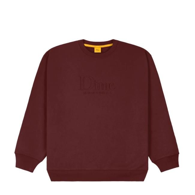 Dime Classic Embossed Crewneck/ Plum (ダイム クルーネック 