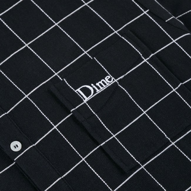 Dime Big Checked Linen S/S Shirt / Black (ダイム 半袖シャツ