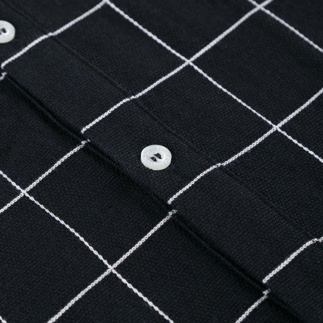 Dime Big Checked Linen S/S Shirt / Black (ダイム 半袖シャツ