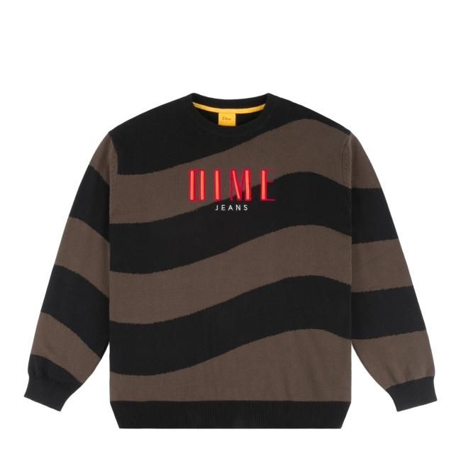 Dime Wave Striped Light Knit / Black (ダイム セーター / ニット 