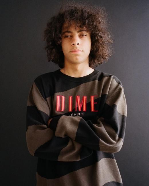 Dime Wave crew knit 【Lサイズ】