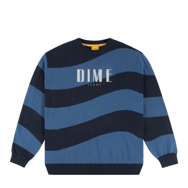 Dime Wave Striped Light Knit / Navy (ダイム セーター / ニット 