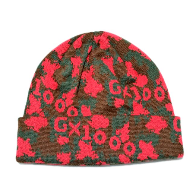 GX1000 TRENCHED CAMO BEANIE / RED (ジーエックスセン ビーニー 