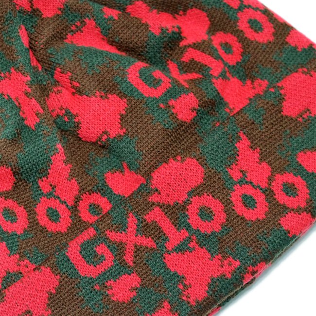 GX1000 TRENCHED CAMO BEANIE / RED (ジーエックスセン ビーニー 