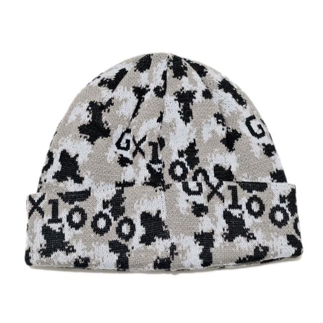 GX1000 TRENCHED CAMO BEANIE / GREY (ジーエックスセン ビーニー