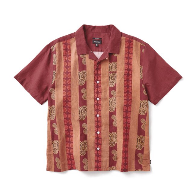 BRIXTON BUNKER S/S WOVEN SHIRT / DARK BRICK (ブリクストン 半袖シャツ)