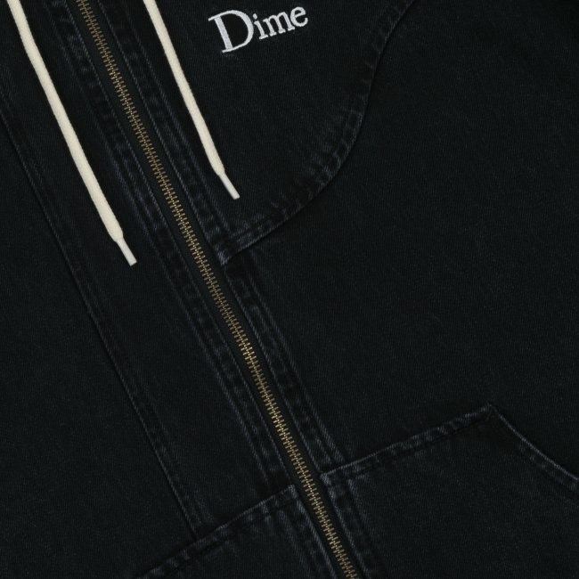 Dime Hooded Denim Bomber Jacket / Black (ダイム デニムフード