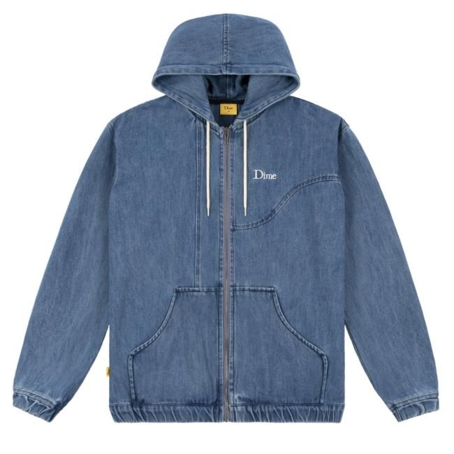 Dime Hooded Denim Bomber Jacket / Light Wash (ダイム デニムフード