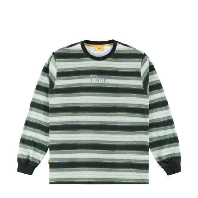 Dime Classic Striped L/S Shirt / Green (ダイム ボーダーロング