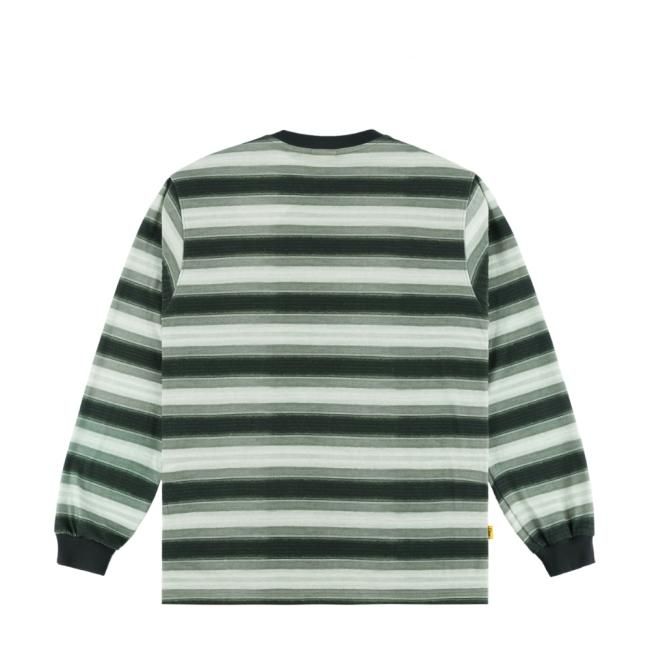 Dime Classic Striped L/S Shirt / Green (ダイム ボーダーロング