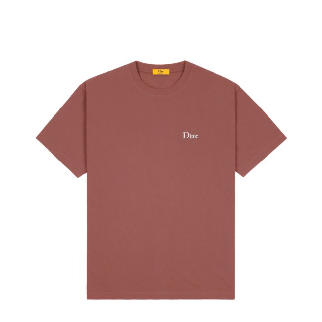 Dime Classic Small Logo T-Shirt / Washed Maroon (ダイム Tシャツ 