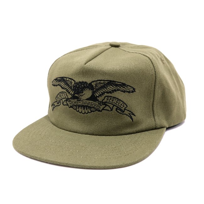 ANTIHERO BASIC EAGLE SNAPBACK CAP / OLIVE×BLACK (アンチヒーロー/ キャップ) -  HORRIBLE'S PROJECT｜HORRIBLE'S｜SAYHELLO | HELLRAZOR | Dime MTL | QUASI |  HOTEL BLUE | GX1000 | THEORIES | VANS SKATE | 正規取扱い販売店 