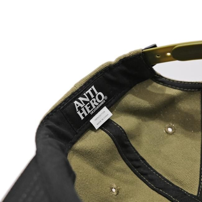 ANTIHERO BASIC EAGLE SNAPBACK CAP / OLIVE×BLACK (アンチ ANTIHERO BASIC EAGLE SNAPBACK CAP / OLIVE×BLACK (アンチ