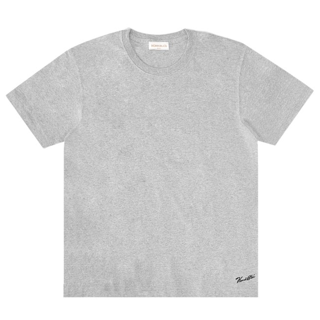 <img class='new_mark_img1' src='https://img.shop-pro.jp/img/new/icons5.gif' style='border:none;display:inline;margin:0px;padding:0px;width:auto;' />HORRIBLE'S HEAVYWEIGHT EMBROIDERED T-SHIRT / HEATHER GREY (ホリブルズ Tシャツ)